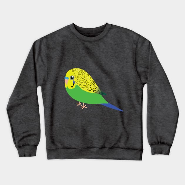 Cute illustration af a budgie Crewneck Sweatshirt by Bwiselizzy